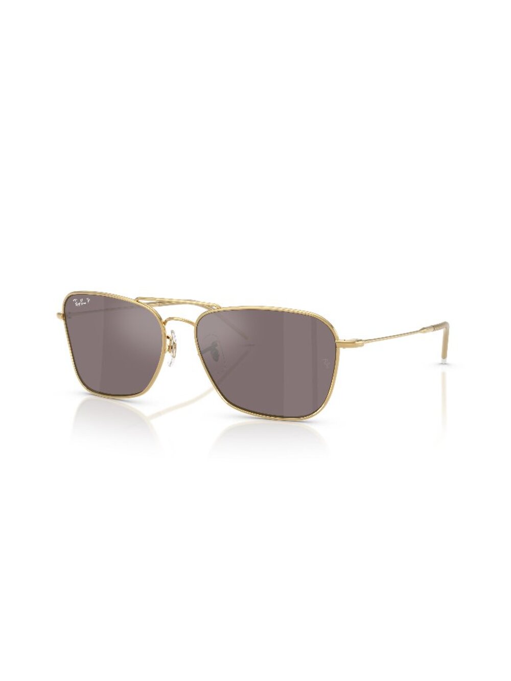 New Ray-Ban Unisex Sunglasses Gold Metal Frame Ray Ban RBR0102S CARAVAN REVERSE